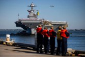 Kapal Induk USS Gerald Ford Pulang Setelah Bertugas 326 Hari di Timur Tengah dan Karibia