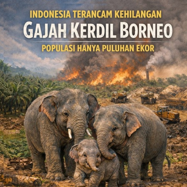 Indonesia Terancam Kehilangan Gajah Kerdil Borneo, Populasi Hanya Puluhan Ekor