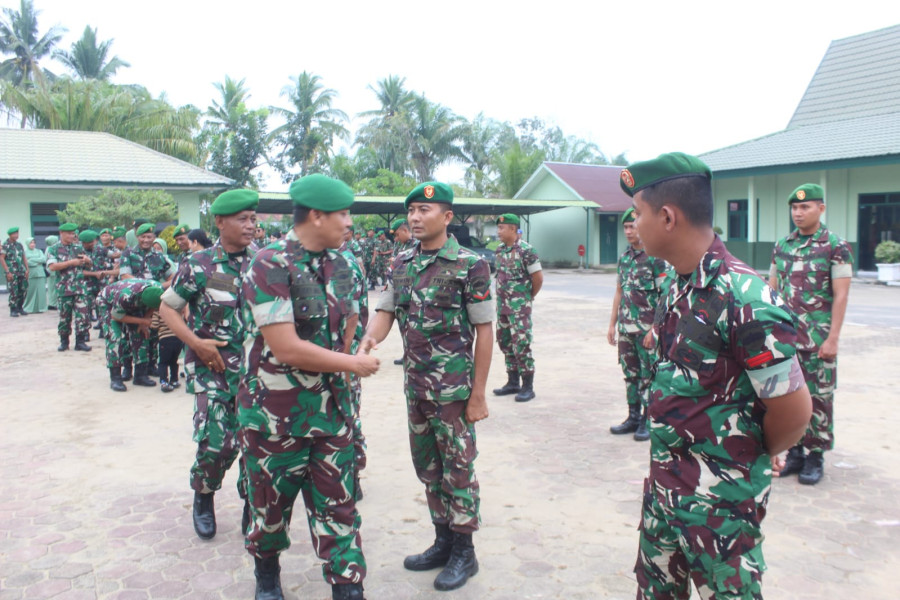 Sebanyak 19 Prajurit Bintara dan Tantama Kodim 0314/Inhil Naik Pangkat