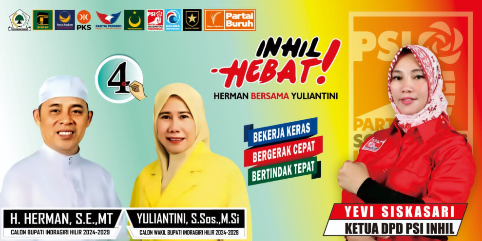 Ketua DPD PSI Inhil Yevi Siskasari Optimis Paslon Haji Herman-Yuliantini Akan Menang di Pillkada Inhil
