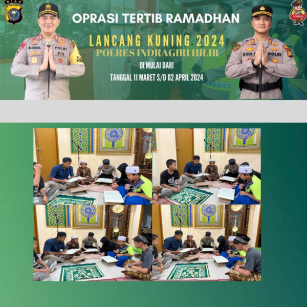 Personel Polsek Kuindra Giat Tadarus Al Quran