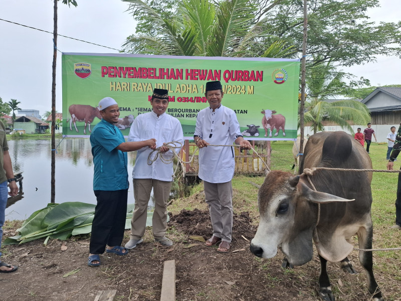 Hari Raya Idul Adha 1445 H, Kodim 0314/Inhil Potong 8 Ekor Hewan Qurban