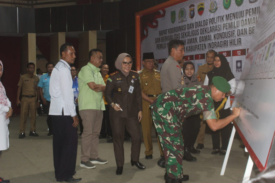 Dandim 0314/Inhil Laksanakan Deklarasi Pemilu Damai 2024