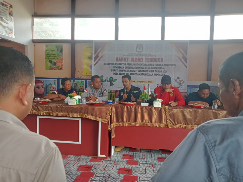 Personel Polsek Kuindra Hadiri Rapat Pleno DPSHP Desa Teluk Dalam