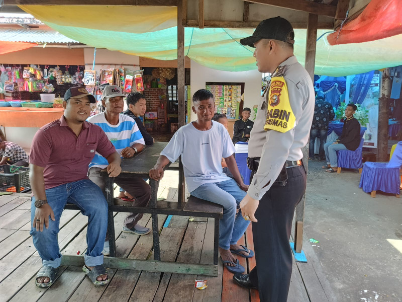 Polsek Kuindra Sosialisasi dan Berikan Himbauan Pemilu Damai di Sungai Bela