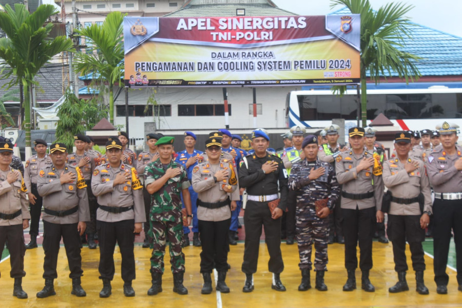 Apel Sinergitas TNI dan Polri, Kodim 0314/Inhil Siap Amankan Pemilu 2024