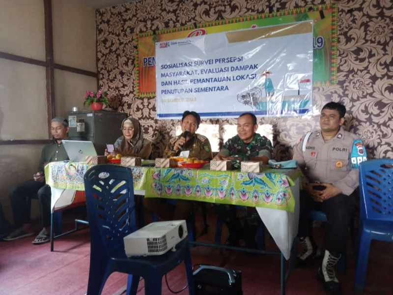 Polsek Kuindra Hadiri Sosialisasi Survei Persepsi Masyarakat Terhadap Penutupan Sementara Parit 10