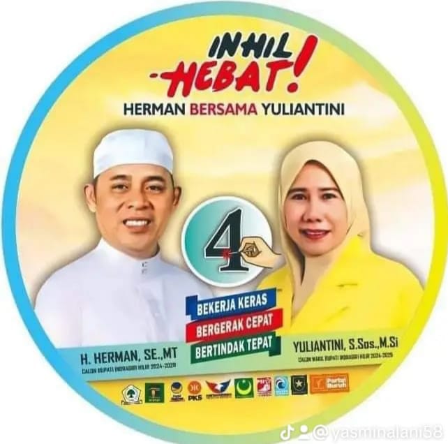 Dapat Nomor 4, Calon Bupati Inhil Haji Herman Ucapkan Syukur Alhamdulillah