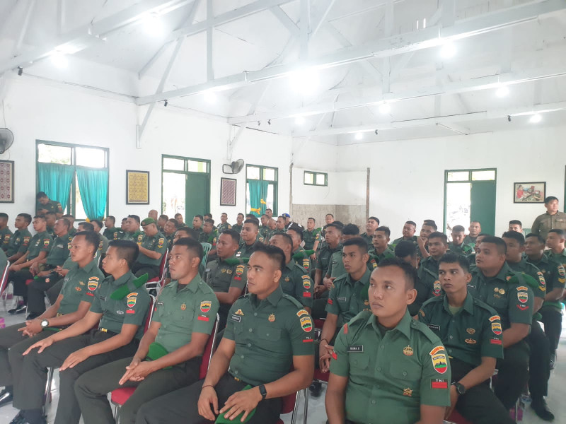 Tekan Angka Pelanggaran, Prajurit Kodim 0314/Inhil Ikuti Sosialisasi Operasi Gaktib Yustisi Polisi Militer