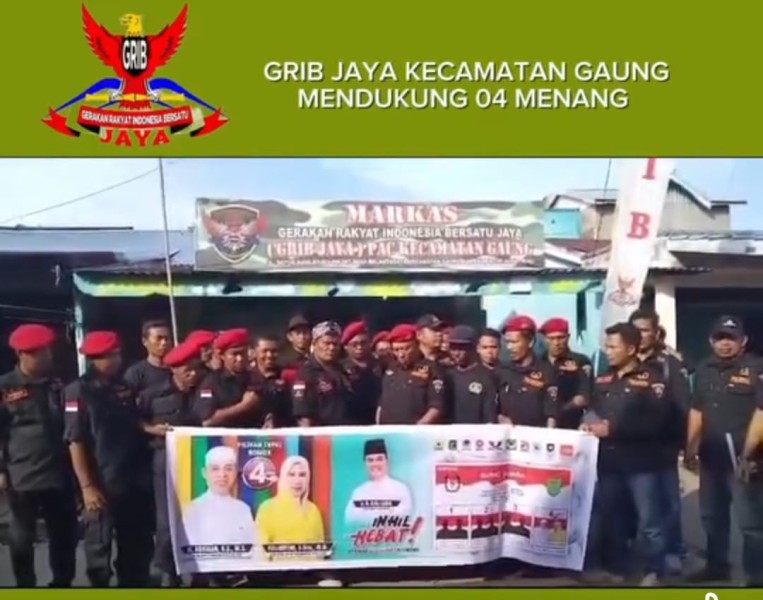 Pilkada Inhil 2024: GRIB Jaya Kecamatan Gaung Dukung Haji Herman-Yuliantini
