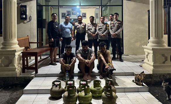 Polisi Tangkap Bandit Pencuri Gas LPG di Pangkalan Kuras Pelalawan