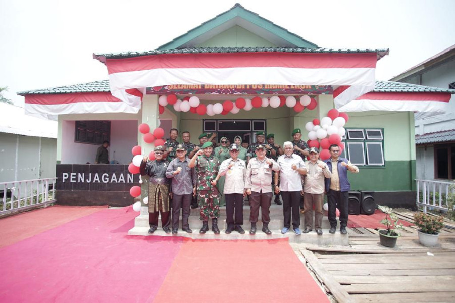 Pos Ramil Kecamatan Enok Diresmikan, Dandim 0314/Inhil Harapkan Dapat Memajukan Masyarakat