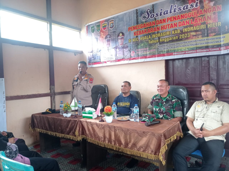 Polsek Kuindra Himbau Masyarakat Tak Buka Lahan dengan Cara Membakar