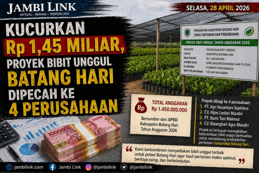 Dinas Pertanian Batang Hari Borong Bibit Tanaman Rp1,45 Miliar via E-Katalog