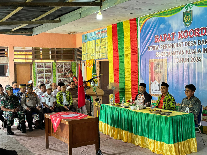Kapolsek Kuala Indragiri Hadiri Rakor RT/RW se Kecamatan Kuindra