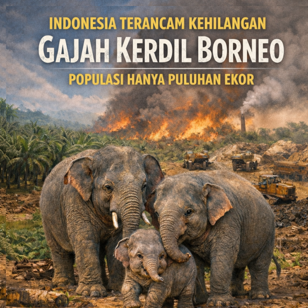 Indonesia Terancam Kehilangan Gajah Kerdil Borneo: Populasi Hanya Puluhan Ekor