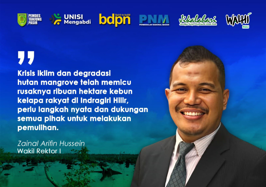 Peringati Hari Mangrove se- Dunia, Unisi Bersama BDPN dan PNM Pekanbaru Akan Tanam 7.000 Bibit di Tanjung Pasir