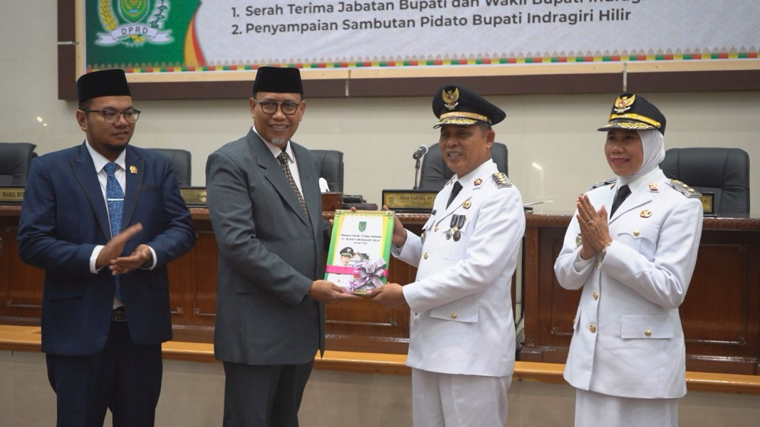 DPRD Inhil Gelar Paripurna ke-7, Haji Herman Resmi Jabat Bupati