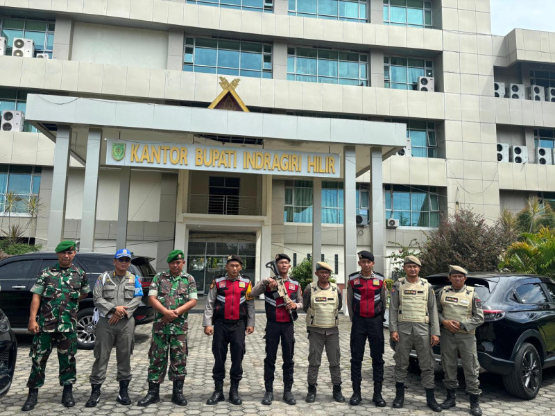 Jaga Kamtibmas Jelang Pilkada, Kodim 0314/Inhil Bersinergi Bersama Polres dan Satpol PP Inhil Giat Patroli Cipta Kondisi