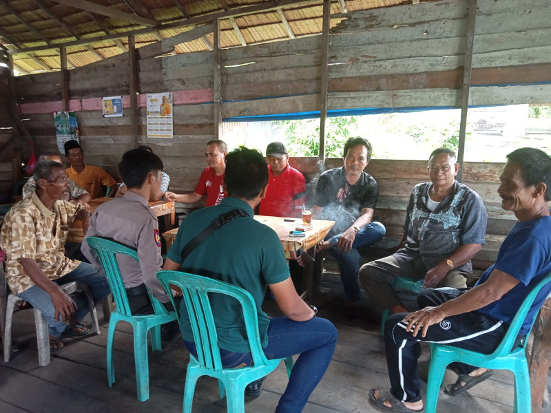 Cooling System, Polsek Kuindra Giat Berikan Himbauan Pemilu Damai Kepada Masyarakat Sapat