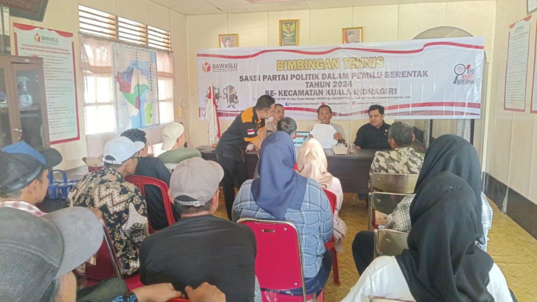 Personel Polsek Kuindra Hadiri Bimtek Saksi Parpol